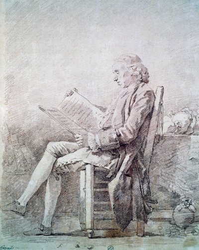 Portret van de abt van Saint Non door Jean Honore Fragonard