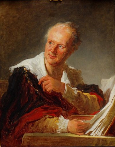 Portret van Denis Diderot 1713-1784, ca. 1769 door Jean Honore Fragonard