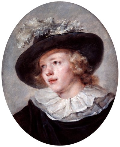 Portret van een jonge man, 18e begin 19e eeuw door Jean Honore Fragonard