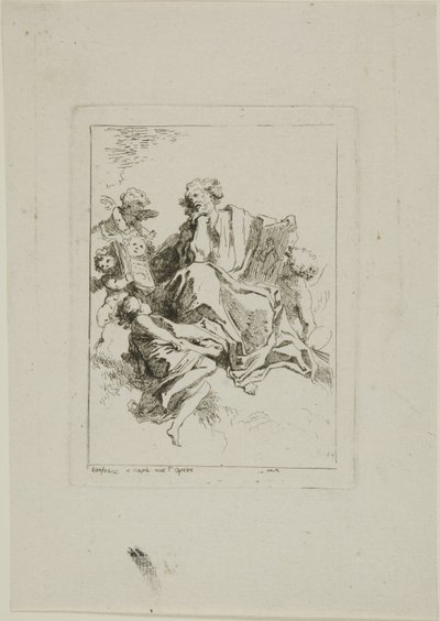 Sint Lucas door Jean Honore Fragonard