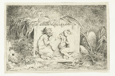 Sater en nimf met twee kinderen door Jean Honore Fragonard