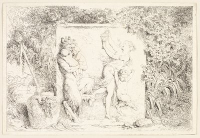 Saters Dansen van Bacchanales, of Saterspelen door Jean Honore Fragonard