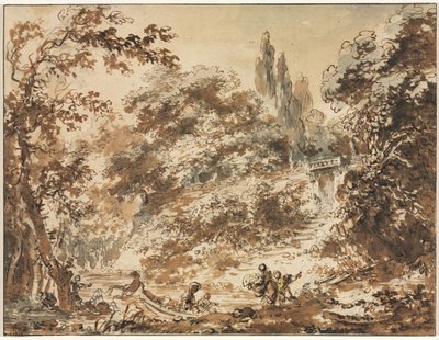 Scène in een park, ca. 1760 door Jean Honore Fragonard
