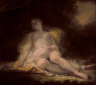 Slapende Bacchante door Jean Honore Fragonard
