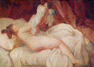 Het uittrekken van de blouse door Jean Honore Fragonard