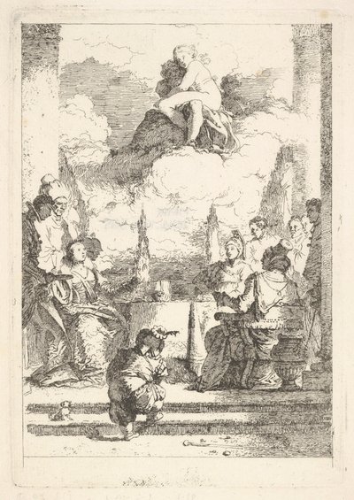 Het Banket van Anthony en Cleopatra door Jean Honore Fragonard