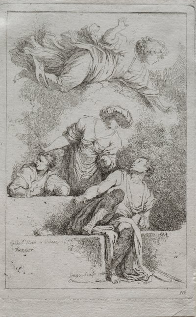 De discipelen bij het graf, 1764 door Jean Honore Fragonard