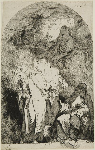 De Madonna met SS. Catherine, Rose uit Lima, en Agnes uit Montepulciano door Jean Honore Fragonard