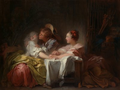 De Gestolen Kus, c.1760 door Jean Honore Fragonard
