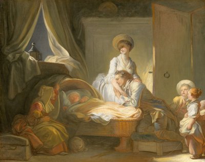 Het bezoek aan de kinderkamer door Jean Honore Fragonard
