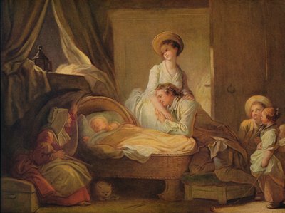 Het bezoek aan de kinderkamer, ca. 1775 door Jean Honore Fragonard