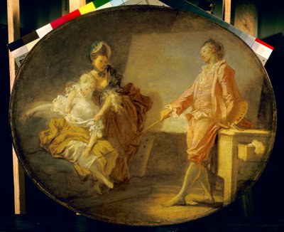 Het begin van het model door Jean Honore Fragonard