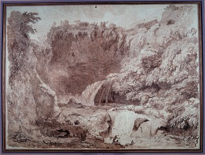 De grot van Neptunus in Tivoli door Jean Honore Fragonard