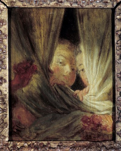De nieuwsgierigen door Jean Honore Fragonard