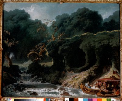 Het feest in Rambouillet genaamd het eiland van de liefde door Jean Honore Fragonard