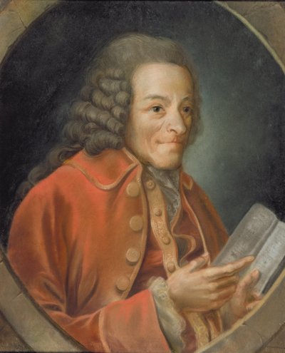 Portret van Voltaire (1694-1778) door Jean Huber