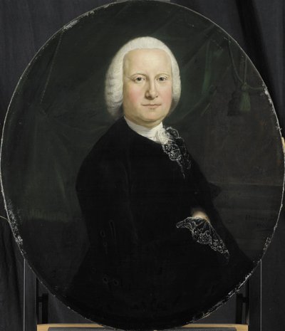 Portret van Adriaan du Bois, Directeur van de Rotterdamse Kamer van de VOC, gekozen in 1742 door Jean Humbert