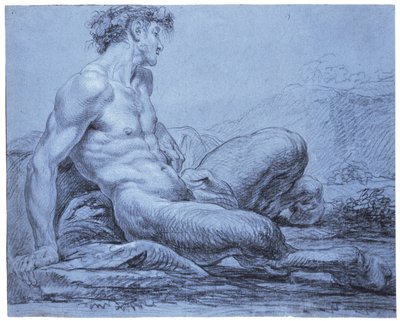 Een Zittende Faun, c.1755-57 door Jean II Restout