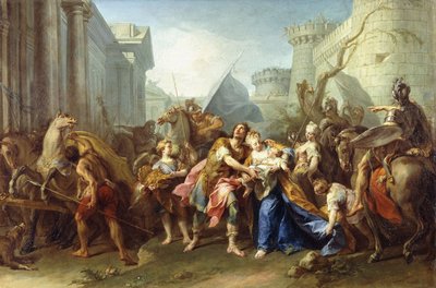 Hector neemt afscheid van Andromache, 1727 door Jean II Restout