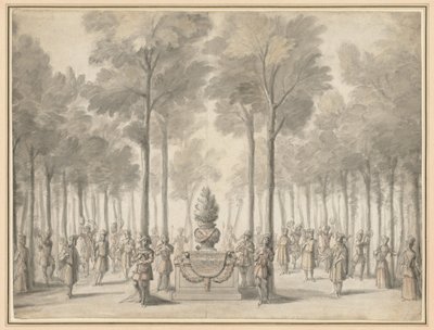 Ontwerp voor het divertissement uit "La Pastorale" (Eerste Entrée van de opera-ballet "Les Muses" door Danchet en Campra) door Jean I Berain