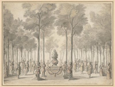 Ontwerp voor het Divertissement uit La Pastorale Eerste Entrée van de opera-ballet Les Muses door Jean I Berain