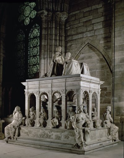Graf van Lodewijk XII (1462-1515) en Anne van Bretagne (1477-1514) (marmer) door Jean I Juste