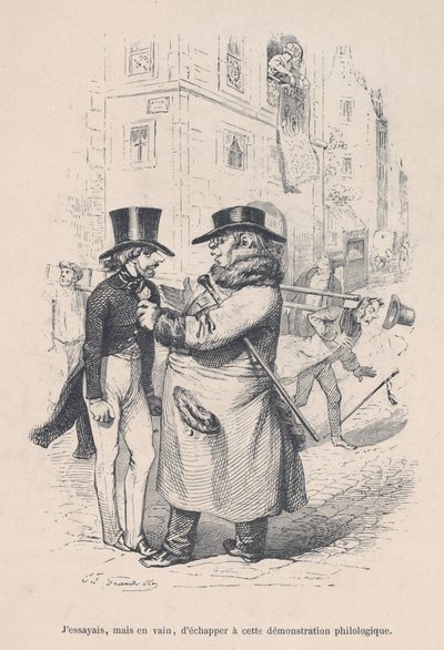 Ik probeerde te ontsnappen aan deze filologische discussie door Jean Ignace Isidore Gérard