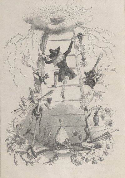 Illustratie in Jérôme Paturot, door Louis Reybaud, Parijs door Jean Ignace Isidore Gérard
