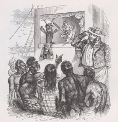 De zwarte en de poppen uit Het volledige werk van Béranger, 1836 door Jean Ignace Isidore Gérard