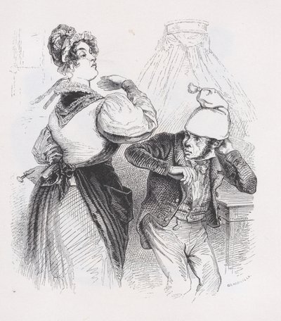 De Derde Echtgenoot uit Het Complete Werk van Béranger, 1836 door Jean Ignace Isidore Gérard