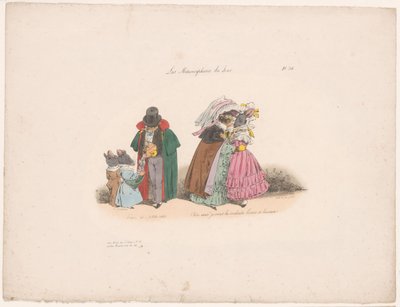 Katten gedragen zich vriendelijk tegen muizen door Jean Ignace Isidore Gérard Grandville