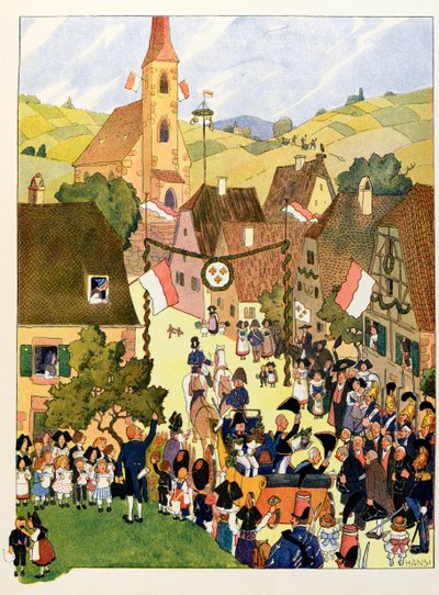 Het verhaal van Elzas vertelt de kinderen; Koning Karel X heeft Mulhouse door Jean Jacques (1873 1951) Waltz
