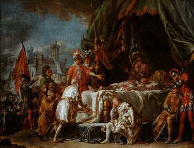 Begrafenisrituelen voor Bertrand Duguesclin, Constable van Frankrijk, late 19e vroege 20e eeuw door Jean Jacques Baptiste Brunet
