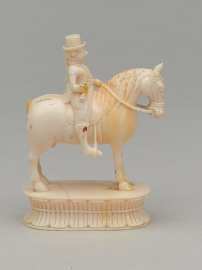Witte paard, schaakstuk, India, circa 1820 door Jean Jacques Champin