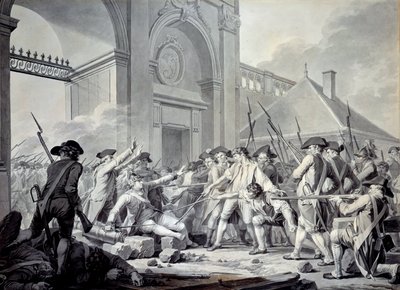 Nancy-zaak: Op 31 augustus 1790 lanceerde de Markies de Bouillé (1739-1800) een repressie tegen de soldaten van het garnizoen van Nancy, in opstand tegen hun officieren door Jean Jacques Francois Le Barbier