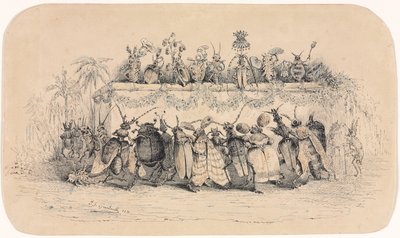 Een insectenbal door Jean Jacques Grandville