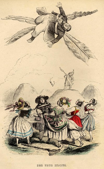 De nieuwe Icarus door Jean Jacques Grandville