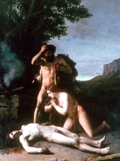 Adam en Eva vinden het lichaam van Abel door Jean Jacques Henner