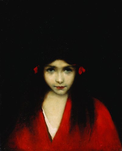Hoofd van een meisje door Jean Jacques Henner