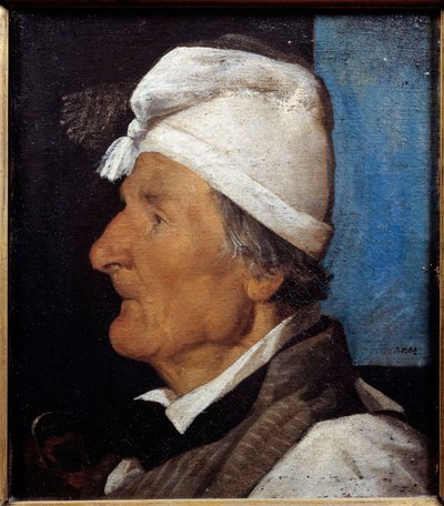 Portret van Jean Hermann, de oude timmerman Schilderij door Jean Jacques Henner (1829-1905) 1845 Parijs, Musée du Petit Palais door Jean Jacques Henner