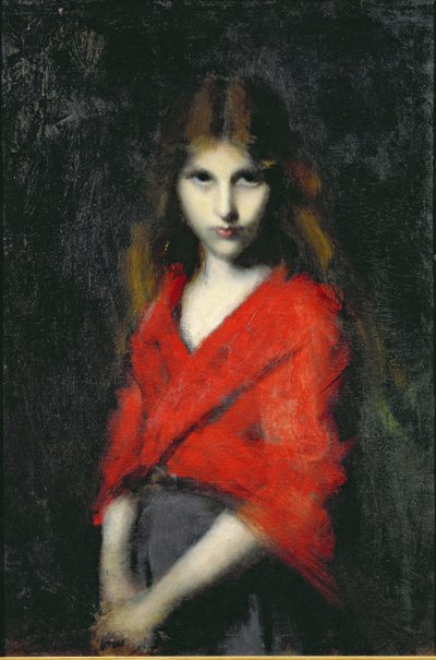 Portret van een jong meisje, De Riller door Jean Jacques Henner