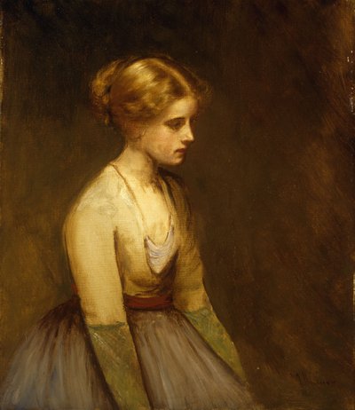 Studie van een blondine schoonheid door Jean Jacques Henner