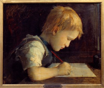 De kleine schrijver Paul Henner (1860-1867), neef van de kunstenaar door Jean Jacques Henner