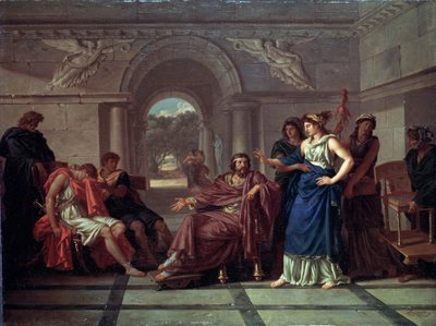 Helena herkent Telemachus, zoon van Odysseus door Jean Jacques II Lagrenee