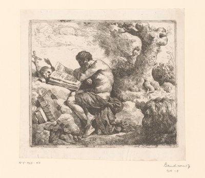 Hiëronymus en de leeuw door Jean Jacques II Lagrenee