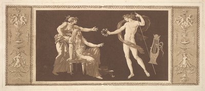Apollon kroont de kunsten, uit Recueil de Différentes Compositions door Jean Jacques Lagrenee