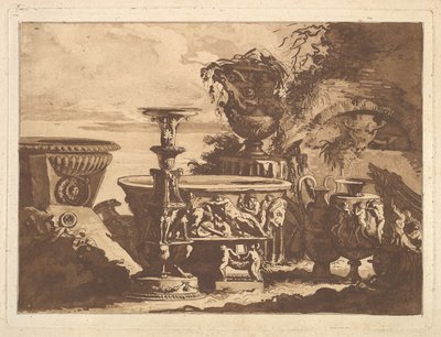 Compositie met de Medici-vaas, uit Recueil de Compositions par Lagrenée Le Jeune Coll... door Jean Jacques Lagrenee
