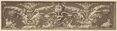 Ornamentale Fries met Putti en Verstrengelde Slangen, uit Recueil de Différentes Compositi..., 1784 door Jean Jacques Lagrenee