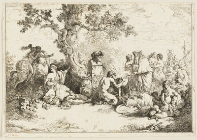 Offer aan de god Pan door Jean Jacques Lagrenee