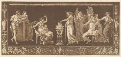 Scène de Sacrifice Antique Sacrifice, uit Recueil de Différentes Compositions Frises et..., 1784 door Jean Jacques Lagrenee